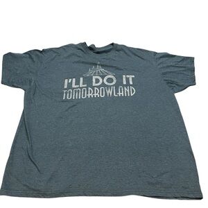 Disney Parks Mens I’ll Do It Tomorrowland Funny Graphic T-Shirt Size XXL 2XL